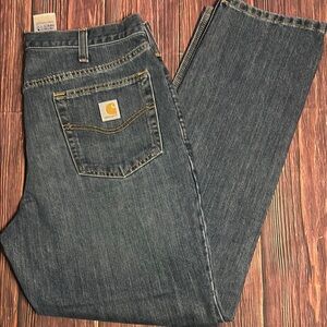 Carhartt Men's Blue Jeans 36 X 32 Straight Traditional Fit